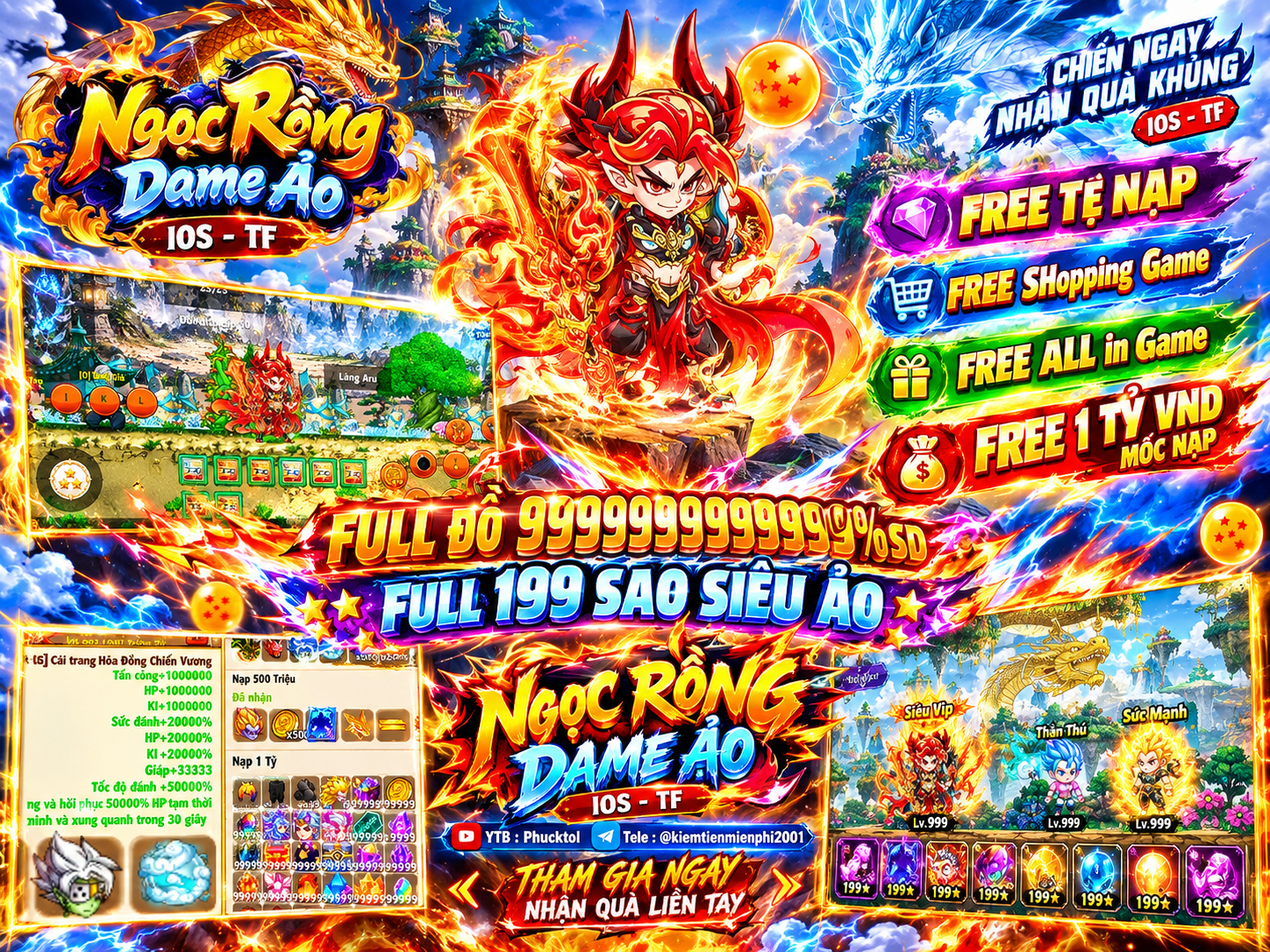 Game Lậu Tool GM 2026 #2153 – Nro Dame Ảo – 1 Tỷ VND – Full Mốc Nạp – 9999999%SD 99spl – IOS TF