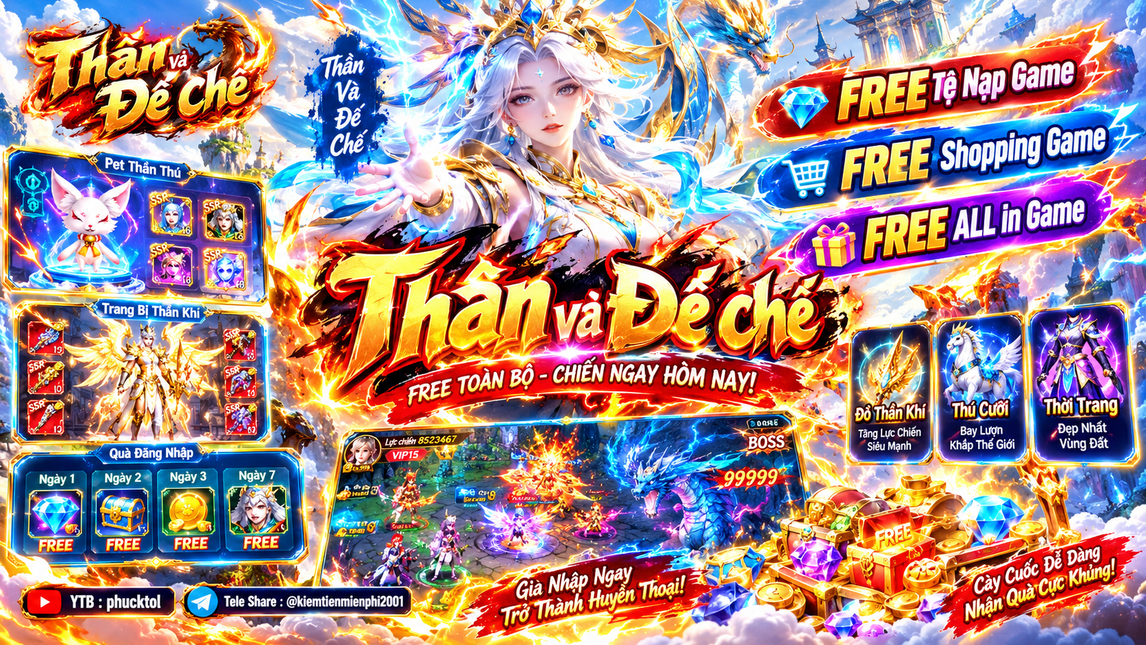 Game Lậu Tool GM 2026 #2151 – Thần và Đế chế – Tệ Nạp Game – Shopping Game – FREE ALL in Game
