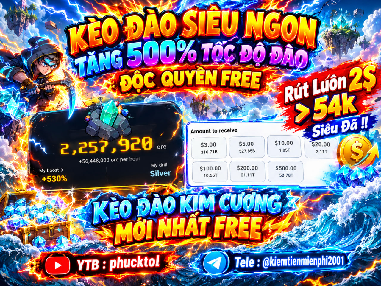 APP Đào Kim Cương Kiếm Tiền Miễn Phí
